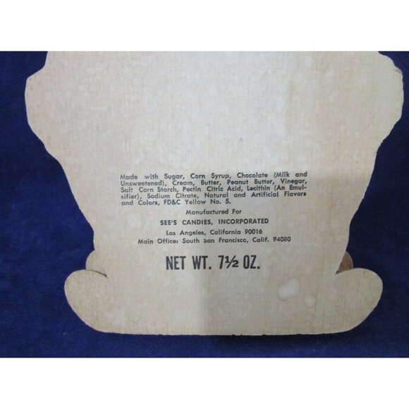 Vintage Santa Claus Sees Cardboard Candy Box Container 1950s Creases Stains - Picture 11 of 13